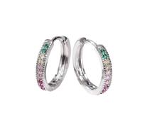 Orecchino di Cristallo Rosa del Cerchio di Cristallo dello zircone di Colore Scintillante per Le Donne Che Fanno i monili del Regalo di Nozze