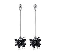 Orecchino di goccia a forma di fiori zirconia cubica ciondolo ciondolo che penzola gioielli per le donne