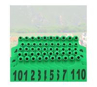 Orecchino di identificazione per bestiame, Confezione da 100 etichette auricolari for bestiame multicolori, dimensioni multiple, numerate 001-500(Green 4 * 5cm,301 400)