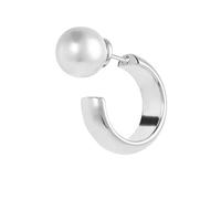 Orecchino Donna a cerchio Marlù acciaio chiusura a perla 33OR0071