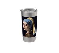 Orecchino gotico ragazza perla emo gotico Johannes Vermeer Bicchiere termico in acciaio inox doppia parete