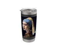 Orecchino gotico ragazza perla emo gotico Johannes Vermeer Bicchiere termico in acciaio inox doppia parete