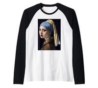 Orecchino Gotico Ragazza Perla Emo Gotico Johannes Vermeer Maglia con Maniche Raglan