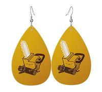 Orecchino in pelle con motosega che piange carino per le donne orecchini a goccia orecchini in pelle alla moda pendenti gioielli regali per mamma, moglie, figlie