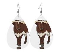 Orecchino in pelle di mucca animale per le donne orecchini in pelle trafitto a goccia set di gioielli di compleanno regali di Natale per le donne