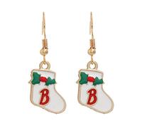 Orecchino Naso Oro Bianco 9k Orecchini per feste creative di Natale Orecchini a cerchio per gioielli da donna (AK, One Size)