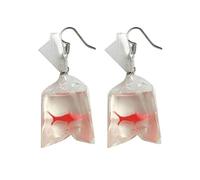 Orecchino Personalità Gioielli Borsa Ragazza Acqua Interessanti orecchini creativi trasparenti Orecchini Stella Grandi (Multicolor, One Size)