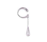 Orecchino placcato argento a goccia con catena pendente non trafitto ad acqua pendente clip per l'orecchio di nappa minimalista per donna