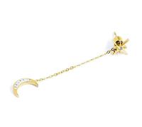 Orecchino rosa dei venti pendente luna