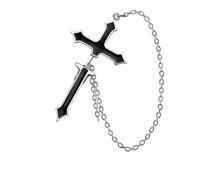 Orecchino Singolo Faux Piercing Alchemy Gothic Impalare Cross - Nuovo Di Zecca