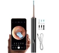 Orecchio Endoscopio Wireless Detergente Per Le Orecchie Con Fotocamera, Kit Per La Rimozione Del Cerume Con Luce A Led, Artefatto Di Compressione Dell'acne(Black color)