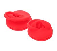 Orecchio in Silicone 2 Pezzi per Pratica Piercing e Display | Rosso, Plastica e Silicone, Realistico al Tatto, Portatile, per Principianti e Professionisti