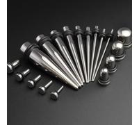 Orecchio Kit Dilatatori Taper & Spina Chirurgico Acciaio Singolo Svasatura 1.6mm