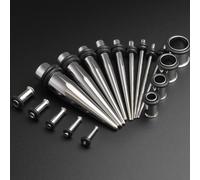 Orecchio Kit Dilatatori Taper & Tunnel Acciaio Chirugico Singolo Svasatura 1.6mm
