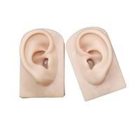 Orecchio realistico in morbido silicone modello pratico borchie puntelli realistici manichini umani sinistro e destro orecchio umano artificiale, Misura unica, come descritto