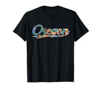 Oregon Beaver State PNW Outdoors Tie Dye Vintage Varsity Maglietta