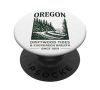 Oregon Driftwood Tides Respiro sempreverde dal 1859 PopSockets PopGrip Adesivo