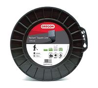 Oregon Filo da Taglio Quadrato per Decespugliatore, Tosarba e Tagliabordi in Nylon Robusto e Flessibile, Adatto alla maggior parte delle marche, 3,0 mm x 155 m (109524E)