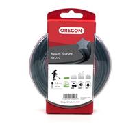 Oregon Filo per Decespugliatore a Forma di Stella con 5 Bordi Taglienti, in Nylon Professionale Arricchito con Particelle di Alluminio, 2 mm - 15 m, Nylium ( 581222)