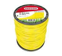Oregon Filo da Taglio Quadrato Giallo per Decespugliatori e Tagliaerba, in Nylon Professionale, Adatto alla Maggior Parte dei Decespugliatori, 2.4 mm x 225 m (69-415-Y)