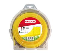 Oregon Filo da Taglio Quadrato Giallo per Decespugliatori e Tagliaerba, in Nylon Professionale, Adatto alla Maggior Parte dei Decespugliatori, 3.0 mm x 48 m (69-420-Y)