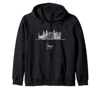 Oregon, il, castoro, stato, orizzonte, viaggiare, souvenir, paesaggio urbano Felpa con Cappuccio