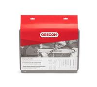 Oregon Kit per l'Affilatura della Catena della Motosega Include Custodia Rigida, Lime, Manici, Misuratore di Profondità, Morsa per Ceppi, Cuneo di Abbattimento ed Altri Accessori (601981)