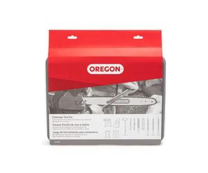 Oregon Kit per l'Affilatura della Catena della Motosega Include Custodia Rigida, Lime, Manici, Misuratore di Profondità, Morsa per Ceppi, Cuneo di Abbattimento ed Altri Accessori (601981)