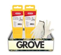 Oregon - Set di 2 cunei da abbattimento da 14 cm, con guanti da lavoro, zeppa leggera da 90,7 g con bordo seghettato per abbattimento controllato degli alberi e protezione della barra in dimensioni