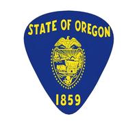 Oregon State Flag - Confezione da 12 plettri per chitarra, 4 pezzi in ciascuna delle 3 misure, adatti per una vasta gamma di strumenti a corda