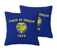 Oregon State Flag Print Confezione da 2 federe per cuscini da divano, decorative, per soggiorno