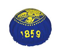 Oregon State Flag Print Versatile cuffia da doccia per donne uomini riutilizzabile leggera morbida cuffia per capelli da bagno
