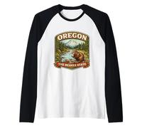 Oregon The Beaver State Souvenir Memorabilia Visitatore Orgoglioso Maglia con Maniche Raglan