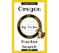 Oregon Zip-Code Number Search - 35+ Puzzles: Large Print Travel Games - Can You Find Your Oregon ZipCode?