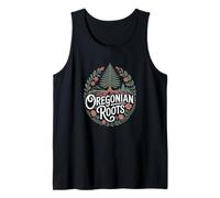 Oregonian Roots - Bandiera dell'Oregon Colora Albero Genealogico Souvenir Canotta
