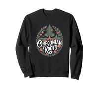Oregonian Roots - Bandiera dell'Oregon Colora Albero Genealogico Souvenir Felpa