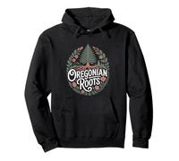 Oregonian Roots - Bandiera dell'Oregon Colora Albero Genealogico Souvenir Felpa con Cappuccio