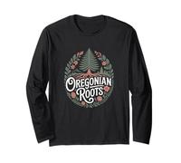 Oregonian Roots - Bandiera dell'Oregon Colora Albero Genealogico Souvenir Maglia a Manica
