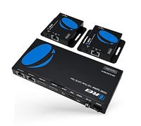 Orei 4K 1x2 HDMI over ethernet Extender Splitter su cavo Ethernet CAT6/7 4K @ 30Hz fino a 50 m - 1 ingresso 2 out, 1080p @ 60Hz fino a 70 m, PoC, controllo IR, EDID, HDMI Loop Out (HD12-EX165-K)