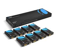 OREI 4K 1x8 HDMI Extender Splitter, multiplo su singolo cavo CAT6/7 4K a 60Hz 4:4:4 HDCP 2.2 con gestione EDID remota IR - fino a 3,5 m - Loop Out - bassa latenza - Supporto completo