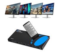 OREI 4x4 HDMI 4K Matrix Switch/Splitter, (4-Input, 4-Output) con telecomando Supporta UltraHD 4K @60Hz 4:4:4, HDR, YUV, HDMI 2.0, HDCP 2.2, 3D, 1080p, 18 GBPS - Downscaler (4K e 1080p insieme)