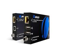 Orei KVM 4K HDMI over Ethernet Extender Balun Over CAT6/7 Cavo 4K a 60Hz fino a 230 piedi - 2 porte USB 1.1, supporta tastiera e mouse USB HDMI Loop Out, cavo di alimentazione