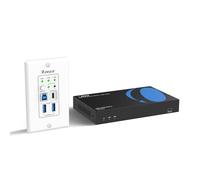 OREI Piastra da parete USB 3.2 su Ethernet HDbaseT Cat6 Extender LAN fino a 100 metri - Estende il segnale USB-C/USB-B su Ethernet - Power Over Cable