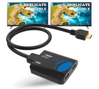 OREI Splitter HDMI a specchio, display 1 in 2 out, ultra HD 4K a 30 Hz, 3D e Full HD 1080p, supporto per Xbox, PS4, Blu-ray, Apple TV, HDTV, non estende lo schermo