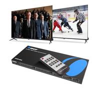 OREI Switch a matrice HDMI 4K 4 x 2, Switcher 18G UltraHD con arco supporta fino a 4K @ 60Hz e 1080P IR Audio Extractor Arc EDID HDCP 2.- Telecomando - Selezione completa della matrice