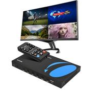 OREI Switcher HDMI 4 in 1 Out con Quad Screen Multiviewer - Supporta 1080p, DTS/Dolby Audio, telecomando IR, commutazione senza interruzioni, compatibile con dispositivi HDMI