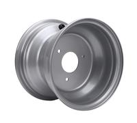 Oreilet 18x9.50-8 Bordo della Ruota ATV Aggiornato RIM, Bordo Ruota ATV in Lega Alluminio 8 Pollici per Carrelli Go Kart Quad Dirt Bike Argento (Tre foro (spaziatura dei fori: 78 mm / 3.07in))