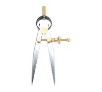 Oreilet Calibro Divisore Ad Ala a Molla, Strumento per Bussola Disegno con Cordoncino Regolabile Pelle 4 Pollici con Serratura per Lavorazione Legno Disegno Geometria Lavorazione