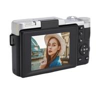 Oreilet Camera Digitale 4K, Fotocamera Vlog CCD AutoFocus 64 MP con Schermo Lancio 2,8 Pollici 180 Gradi per Fotografia, per Adolescenti, Ragazzi, Ragazze, 6 Filtri retrò, Luce (BLACK)