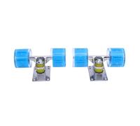 Oreilet Camion da 3,2 Pollici di con Ruote, Ruote da PU da 55x45mm, Set di Avviamento Combo Hardware in Lega in Lega di Alluminio, Set Combinato di Camion Longboard (Blue)